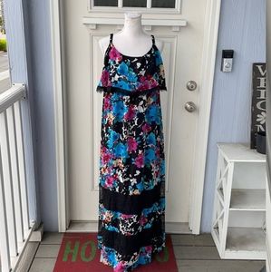 Torrid 2XL Maxi dress, Blue, Pink, & Black